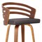 Armen Living Jayden 26" Counter Height Swivel Brown Faux Leather and Walnut Wood Bar Stool LCJYBABRWA26 - alternate 5